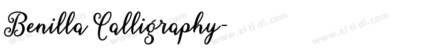 Benilla Calligraphy字体转换